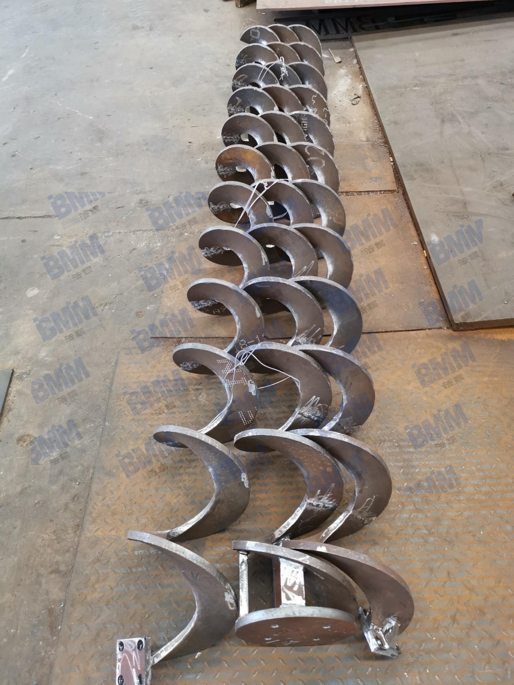 Helical vane parts manufactured 1